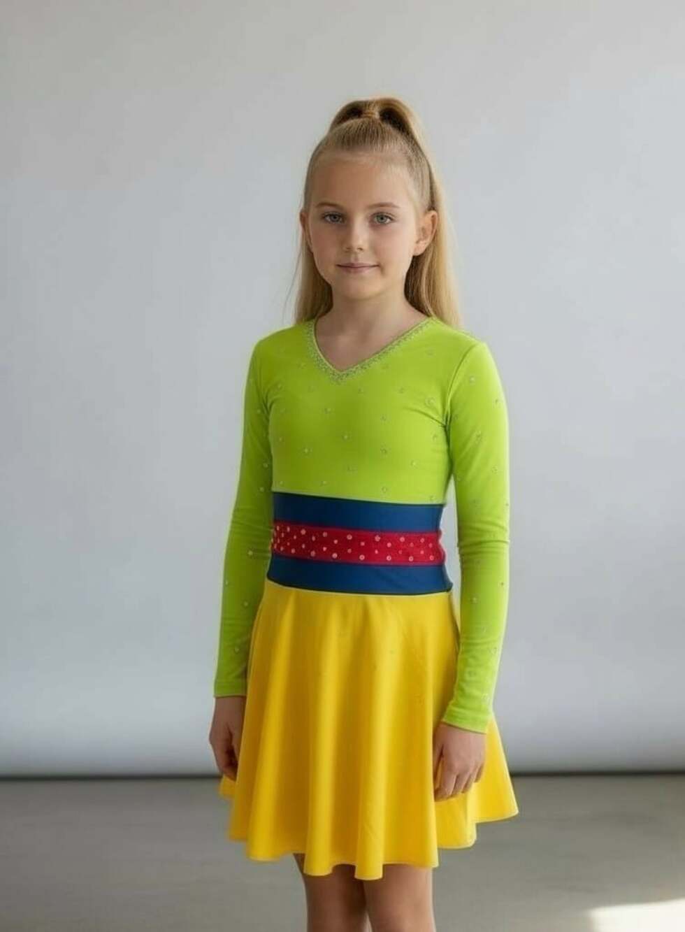 Mulan inspired figure skating costume